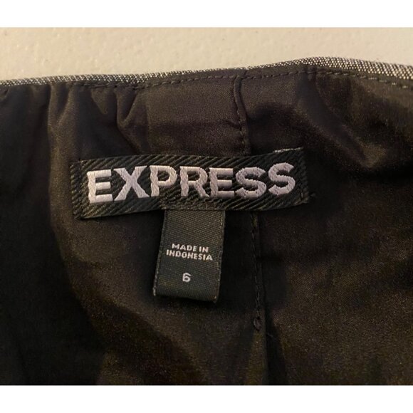 Express Grey Pencil Skirt Back Slit & Lined Size 6 - Picture 3 of 10